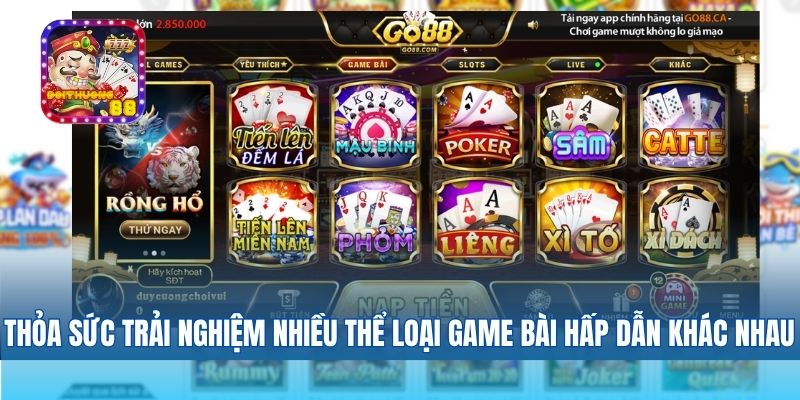 Game bài đổi thưởng - là hình thức nhiều thể loại game bài khác nhau hiện nay